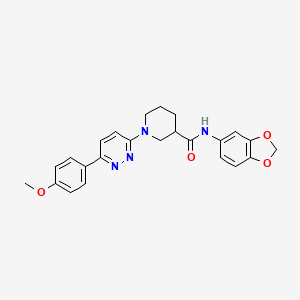 molecular formula C24H24N4O4 B2835917 N-(benzo[d][1,3]dioxol-5-yl)-1-(6-(4-methoxyphenyl)pyridazin-3-yl)piperidine-3-carboxamide CAS No. 1105213-18-0
