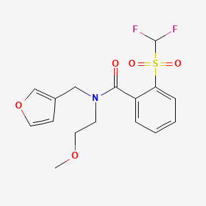 2-((difluoromethyl)sulfonyl)-N-(furan-3-ylmethyl)-N-(2-methoxyethyl)benzamide