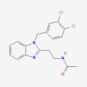 N-[2-[1-[(3,4-dichlorophenyl)methyl]benzimidazol-2-yl]ethyl]acetamide