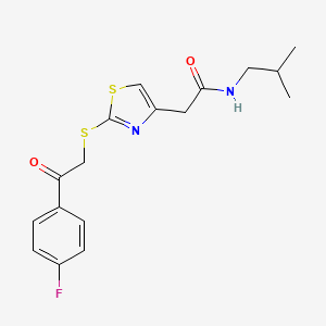 2-(2-((2-(4-fluorophenyl)-2-oxoethyl)thio)thiazol-4-yl)-N-isobutylacetamide