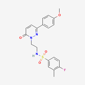 4-fluoro-N-(2-(3-(4-methoxyphenyl)-6-oxopyridazin-1(6H)-yl)ethyl)-3-methylbenzenesulfonamide