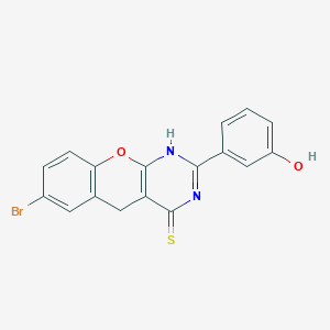 7-Bromo-2-(3-hydroxyphenyl)-1,5-dihydrochromeno[2,3-d]pyrimidine-4-thione