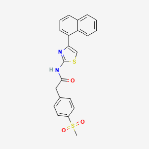 2-(4-(methylsulfonyl)phenyl)-N-(4-(naphthalen-1-yl)thiazol-2-yl)acetamide