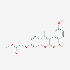 Methyl 2-[3-(2,5-dimethoxyphenyl)-4-methyl-2-oxochromen-7-yl]oxyacetate