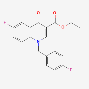 molecular formula C19H15F2NO3 B2835964 Ethyl 6-fluoro-1-[(4-fluorophenyl)methyl]-4-oxo-1,4-dihydroquinoline-3-carboxylate CAS No. 899724-10-8