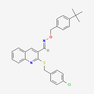2-[(4-chlorobenzyl)sulfanyl]-3-quinolinecarbaldehyde O-[4-(tert-butyl)benzyl]oxime