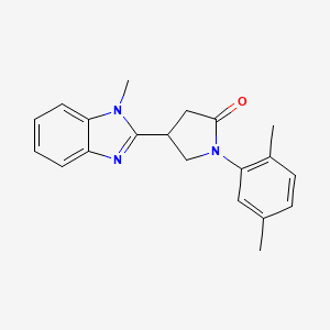 1-(2,5-Dimethylphenyl)-4-(1-methylbenzimidazol-2-yl)pyrrolidin-2-one