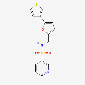 molecular formula C14H12N2O3S2 B2835972 N-{[5-(thiophen-3-yl)furan-2-yl]methyl}pyridine-3-sulfonamide CAS No. 2097867-92-8