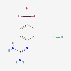 molecular formula C8H9ClF3N3 B2835975 N-[4-(trifluoromethyl)phenyl]guanidine hydrochloride CAS No. 1225613-82-0