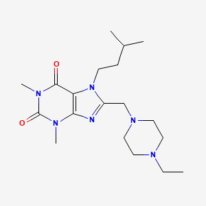 8-[(4-Ethylpiperazin-1-yl)methyl]-1,3-dimethyl-7-(3-methylbutyl)purine-2,6-dione