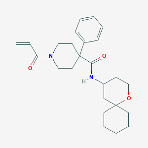 N-(1-Oxaspiro[5.5]undecan-4-yl)-4-phenyl-1-prop-2-enoylpiperidine-4-carboxamide