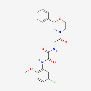 N1-(5-chloro-2-methoxyphenyl)-N2-(2-oxo-2-(2-phenylmorpholino)ethyl)oxalamide