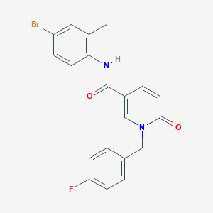 molecular formula C20H16BrFN2O2 B2835981 N-(4-bromo-2-methylphenyl)-1-[(4-fluorophenyl)methyl]-6-oxo-1,6-dihydropyridine-3-carboxamide CAS No. 1004257-30-0