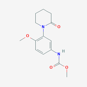 molecular formula C14H18N2O4 B2836018 methyl N-[4-methoxy-3-(2-oxopiperidin-1-yl)phenyl]carbamate CAS No. 922958-30-3