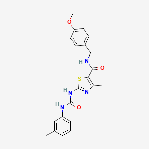 N-(4-methoxybenzyl)-4-methyl-2-(3-(m-tolyl)ureido)thiazole-5-carboxamide