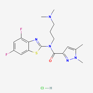 N-(4,6-difluorobenzo[d]thiazol-2-yl)-N-(3-(dimethylamino)propyl)-1,5-dimethyl-1H-pyrazole-3-carboxamide hydrochloride