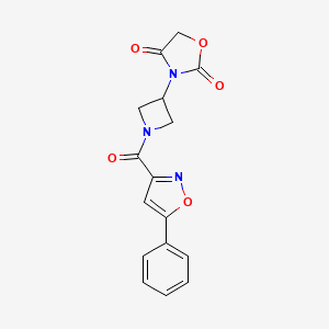 3-(1-(5-Phenylisoxazole-3-carbonyl)azetidin-3-yl)oxazolidine-2,4-dione