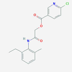 [(2-Ethyl-6-methylphenyl)carbamoyl]methyl 6-chloropyridine-3-carboxylate