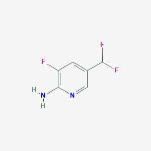molecular formula C6H5F3N2 B2836081 5-(Difluoromethyl)-3-fluoropyridin-2-amine CAS No. 1805254-47-0