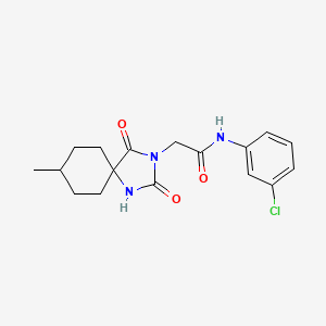 molecular formula C17H20ClN3O3 B2836085 N-(3-chlorophenyl)-2-(8-methyl-2,4-dioxo-1,3-diazaspiro[4.5]decan-3-yl)acetamide CAS No. 850301-90-5