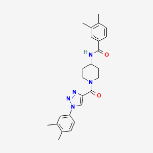 molecular formula C25H29N5O2 B2836094 N-(1-(1-(3,4-dimethylphenyl)-1H-1,2,3-triazole-4-carbonyl)piperidin-4-yl)-3,4-dimethylbenzamide CAS No. 1251690-07-9