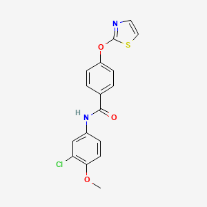 molecular formula C17H13ClN2O3S B2836098 N-(3-chloro-4-methoxyphenyl)-4-(1,3-thiazol-2-yloxy)benzamide CAS No. 1797981-42-0