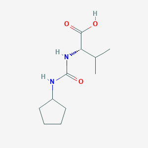 molecular formula C11H20N2O3 B2836102 (2S)-2-(cyclopentylcarbamoylamino)-3-methylbutanoic acid CAS No. 958965-86-1