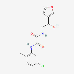 molecular formula C15H15ClN2O4 B2836135 N'-(5-chloro-2-methylphenyl)-N-[2-(furan-3-yl)-2-hydroxyethyl]ethanediamide CAS No. 1396760-02-3