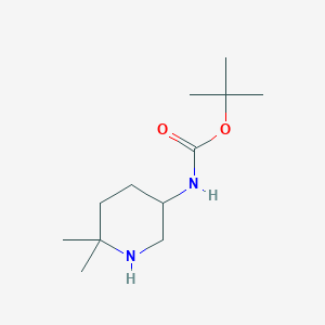 molecular formula C12H24N2O2 B2836141 tert-butyl N-(6,6-dimethyl-3-piperidyl)carbamate CAS No. 2413884-40-7