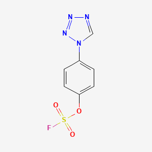 molecular formula C7H5FN4O3S B2836165 1-(4-Fluorosulfonyloxyphenyl)tetrazole CAS No. 2411267-98-4