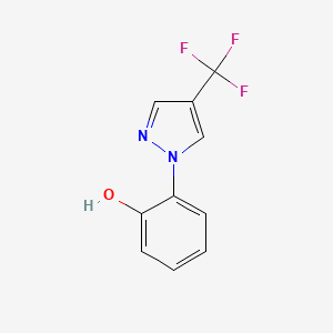molecular formula C10H7F3N2O B2836178 2-[4-(Trifluoromethyl)-1h-pyrazol-1-yl]phenol CAS No. 1340495-19-3
