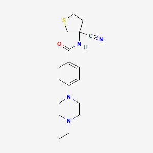 molecular formula C18H24N4OS B2836202 N-(3-cyanothiolan-3-yl)-4-(4-ethylpiperazin-1-yl)benzamide CAS No. 1384720-13-1