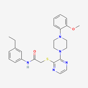 molecular formula C25H29N5O2S B2836255 N-(3-ethylphenyl)-2-({3-[4-(2-methoxyphenyl)piperazin-1-yl]pyrazin-2-yl}sulfanyl)acetamide CAS No. 1115867-06-5