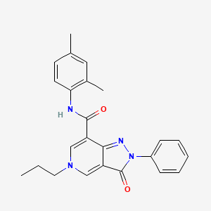 molecular formula C24H24N4O2 B2836263 N-(2,4-dimethylphenyl)-3-oxo-2-phenyl-5-propyl-2H,3H,5H-pyrazolo[4,3-c]pyridine-7-carboxamide CAS No. 923682-73-9
