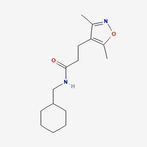 N-(cyclohexylmethyl)-3-(3,5-dimethylisoxazol-4-yl)propanamide