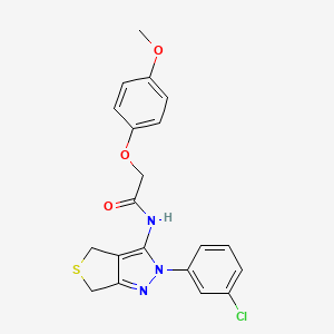molecular formula C20H18ClN3O3S B2836291 N-[2-(3-chlorophenyl)-2H,4H,6H-thieno[3,4-c]pyrazol-3-yl]-2-(4-methoxyphenoxy)acetamide CAS No. 893935-56-3