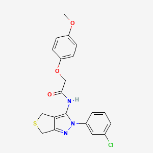 N-[2-(3-chlorophenyl)-4,6-dihydrothieno[3,4-c]pyrazol-3-yl]-2-(4-methoxyphenoxy)acetamide