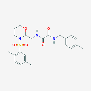 N1-((3-((2,5-dimethylphenyl)sulfonyl)-1,3-oxazinan-2-yl)methyl)-N2-(4-methylbenzyl)oxalamide