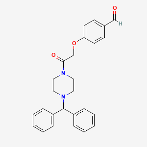 4-[2-(4-Benzhydrylpiperazin-1-yl)-2-oxoethoxy]benzaldehyde