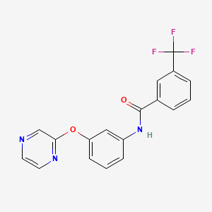 N-[3-(2-pyrazinyloxy)phenyl]-3-(trifluoromethyl)benzenecarboxamide