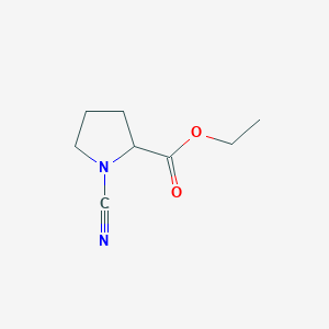 molecular formula C8H12N2O2 B2836309 Ethyl 1-cyanopyrrolidine-2-carboxylate CAS No. 1492934-51-6