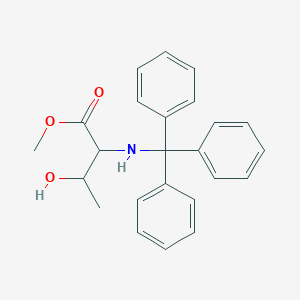 molecular formula C24H25NO3 B2836312 Methyl 3-hydroxy-2-[(triphenylmethyl)amino]butanoate CAS No. 74481-55-3