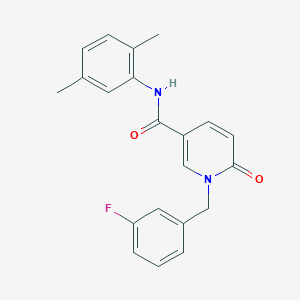 molecular formula C21H19FN2O2 B2836368 N-(2,5-dimethylphenyl)-1-[(3-fluorophenyl)methyl]-6-oxo-1,6-dihydropyridine-3-carboxamide CAS No. 941904-74-1