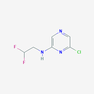 molecular formula C6H6ClF2N3 B2836403 6-chloro-N-(2,2-difluoroethyl)pyrazin-2-amine CAS No. 1556909-99-9
