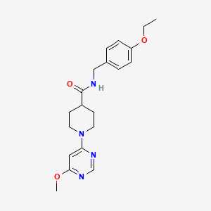molecular formula C20H26N4O3 B2836424 N-[(4-Ethoxyphenyl)methyl]-1-(6-methoxypyrimidin-4-yl)piperidine-4-carboxamide CAS No. 2320504-63-8