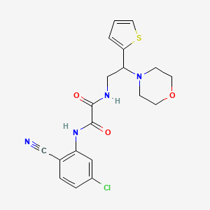 molecular formula C19H19ClN4O3S B2836439 N1-(5-chloro-2-cyanophenyl)-N2-(2-morpholino-2-(thiophen-2-yl)ethyl)oxalamide CAS No. 899999-17-8