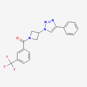 molecular formula C19H15F3N4O B2836453 4-phenyl-1-{1-[3-(trifluoromethyl)benzoyl]azetidin-3-yl}-1H-1,2,3-triazole CAS No. 2034311-18-5