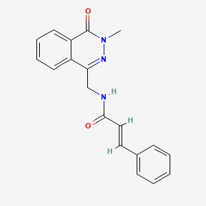 molecular formula C19H17N3O2 B2836456 N-((3-methyl-4-oxo-3,4-dihydrophthalazin-1-yl)methyl)cinnamamide CAS No. 1396892-89-9
