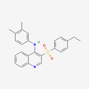 molecular formula C25H24N2O2S B2836462 N-(3,4-DIMETHYLPHENYL)-3-(4-ETHYLBENZENESULFONYL)QUINOLIN-4-AMINE CAS No. 899356-37-7