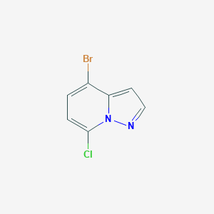 molecular formula C7H4BrClN2 B2836501 4-Bromo-7-chloropyrazolo[1,5-a]pyridine CAS No. 1427419-42-8
